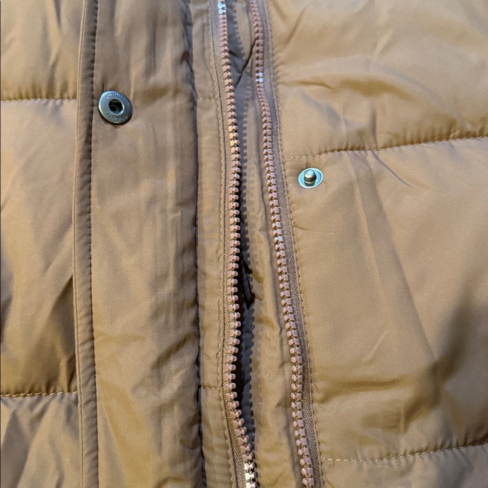 #20. Hollister Long Tan Puffer Coat with Fur Trim. Xxl - Picture 9 of 15